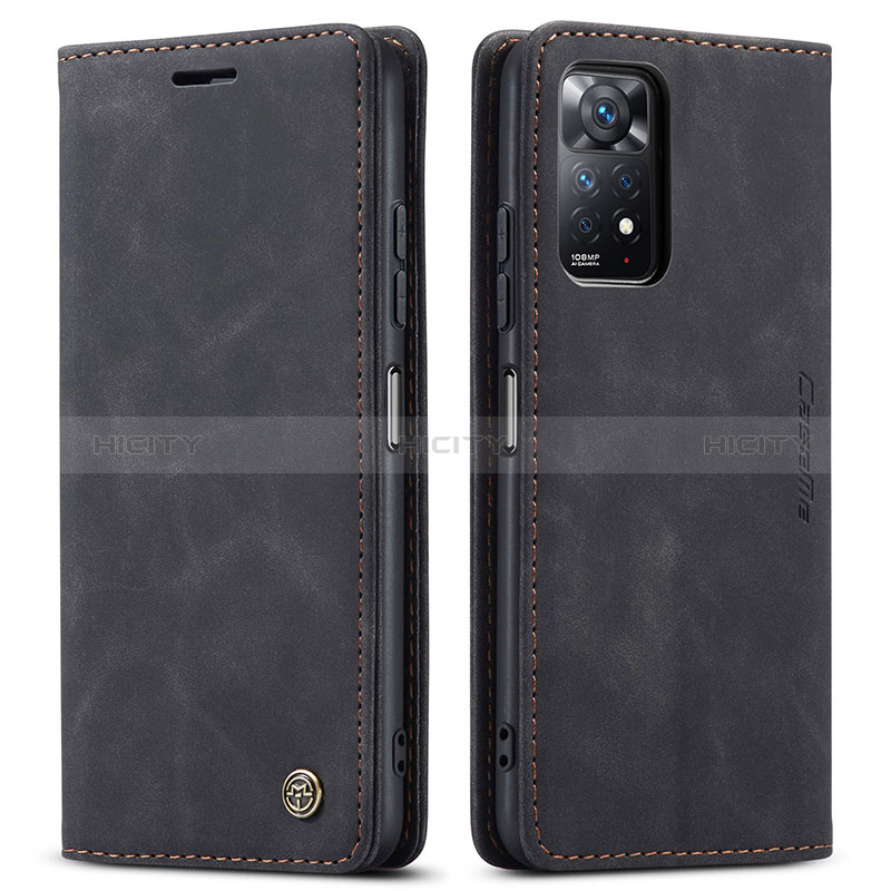 Funda de Cuero Cartera con Soporte Carcasa C01S para Xiaomi Redmi Note 11 Pro 4G Negro