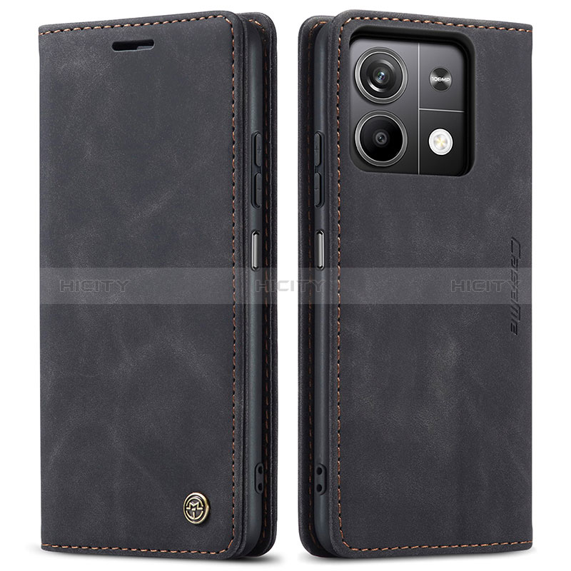 Funda de Cuero Cartera con Soporte Carcasa C01S para Xiaomi Redmi Note 13 5G Negro