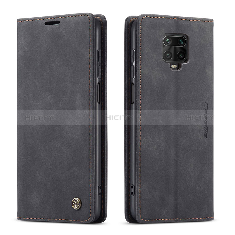 Funda de Cuero Cartera con Soporte Carcasa C01S para Xiaomi Redmi Note 9 Pro Max Negro