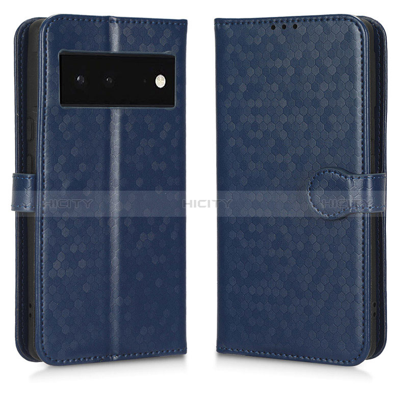 Funda de Cuero Cartera con Soporte Carcasa C01X para Google Pixel 6 5G Azul