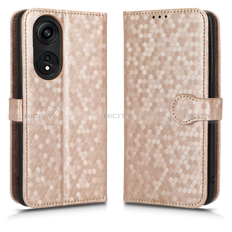 Funda de Cuero Cartera con Soporte Carcasa C01X para Huawei Honor X5 Plus Oro