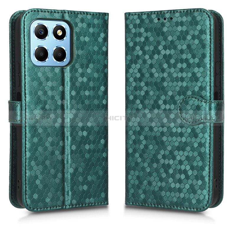 Funda de Cuero Cartera con Soporte Carcasa C01X para Huawei Honor X6 5G Verde