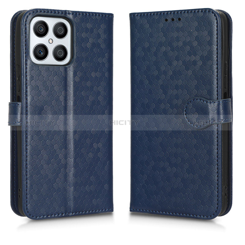 Funda de Cuero Cartera con Soporte Carcasa C01X para Huawei Honor X8 4G Azul