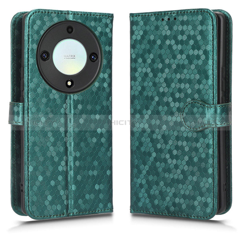 Funda de Cuero Cartera con Soporte Carcasa C01X para Huawei Honor X9a 5G Verde