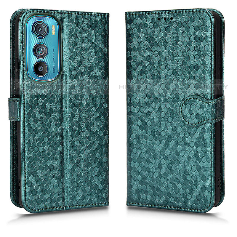 Funda de Cuero Cartera con Soporte Carcasa C01X para Motorola Moto Edge 30 5G Verde