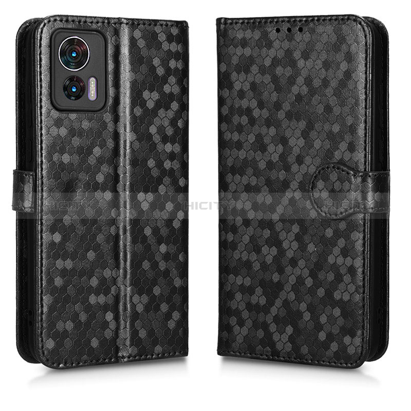 Funda de Cuero Cartera con Soporte Carcasa C01X para Motorola Moto Edge 30 Neo 5G Negro