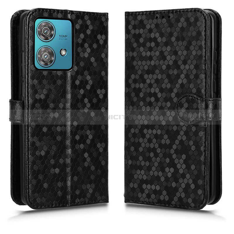 Funda de Cuero Cartera con Soporte Carcasa C01X para Motorola Moto Edge 40 Neo 5G Negro