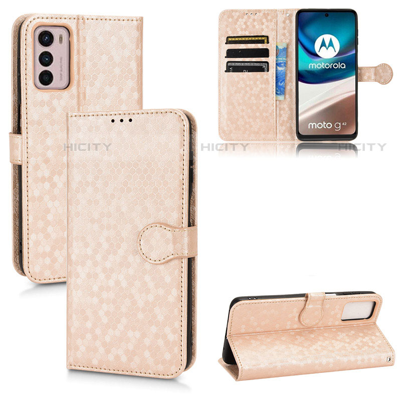 Funda de Cuero Cartera con Soporte Carcasa C01X para Motorola Moto G42