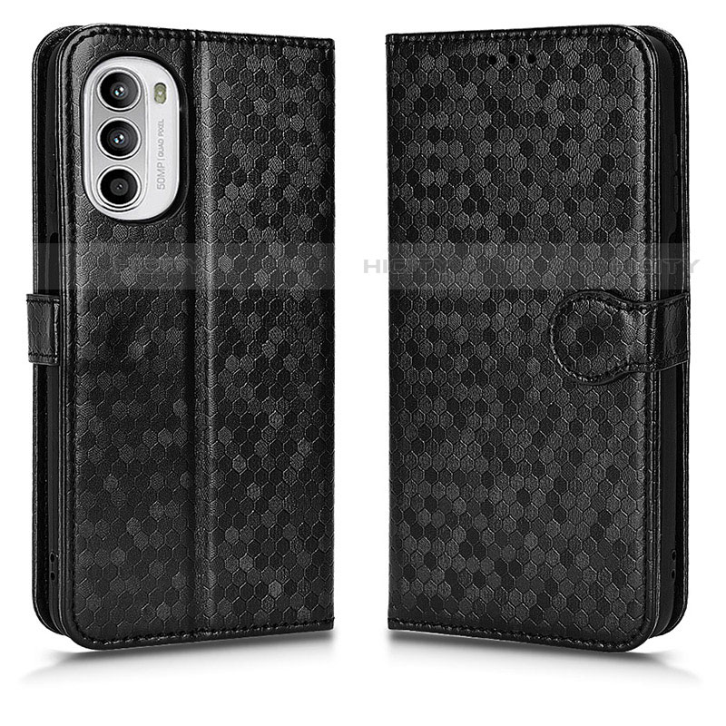 Funda de Cuero Cartera con Soporte Carcasa C01X para Motorola MOTO G52 Negro