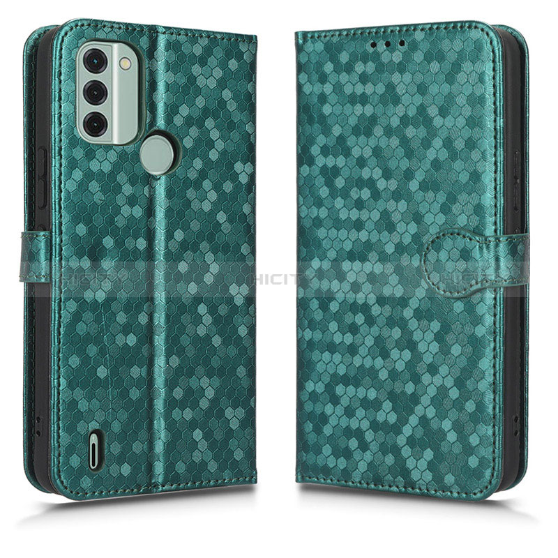 Funda de Cuero Cartera con Soporte Carcasa C01X para Nokia C31 Verde