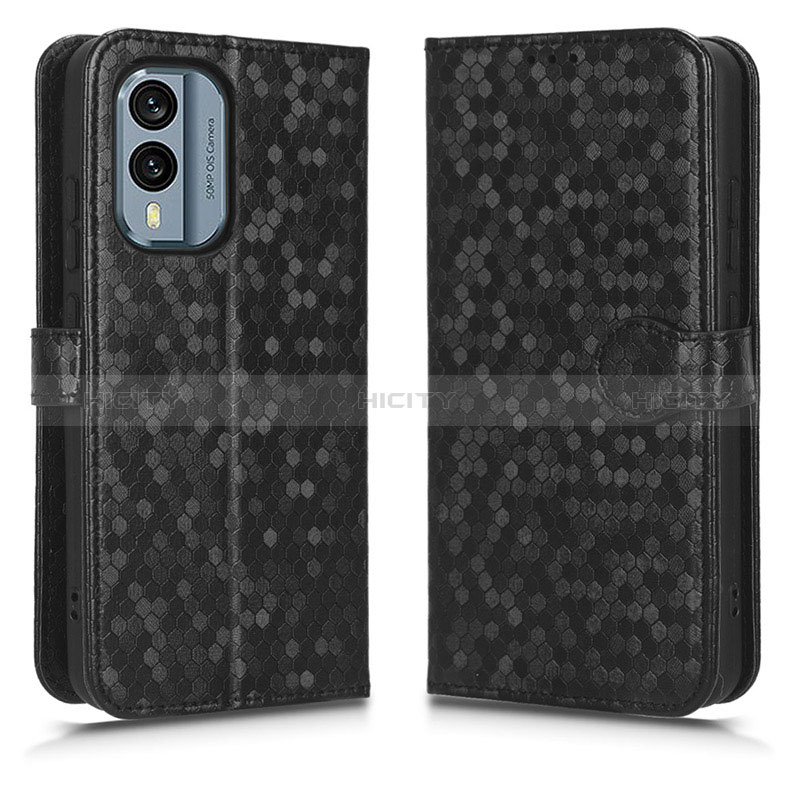 Funda de Cuero Cartera con Soporte Carcasa C01X para Nokia X30 5G Negro