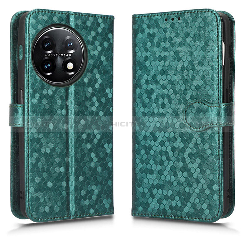 Funda de Cuero Cartera con Soporte Carcasa C01X para OnePlus Ace 2 5G Verde