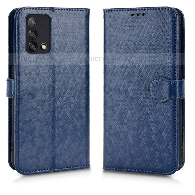 Funda de Cuero Cartera con Soporte Carcasa C01X para Oppo A74 4G Azul