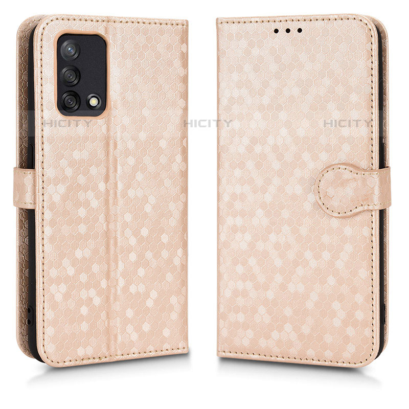 Funda de Cuero Cartera con Soporte Carcasa C01X para Oppo A74 4G Oro