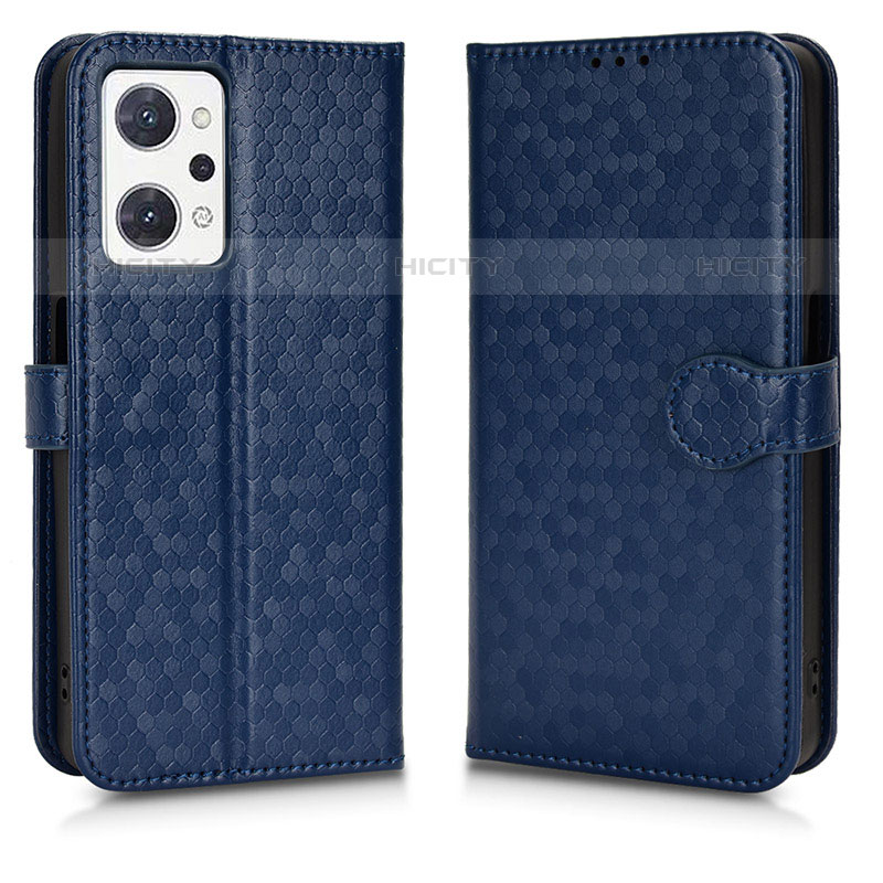 Funda de Cuero Cartera con Soporte Carcasa C01X para Oppo Reno7 A Azul