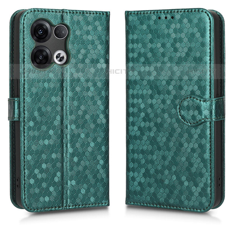 Funda de Cuero Cartera con Soporte Carcasa C01X para Oppo Reno8 Pro 5G Verde