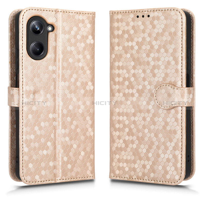 Funda de Cuero Cartera con Soporte Carcasa C01X para Realme 10 4G Oro