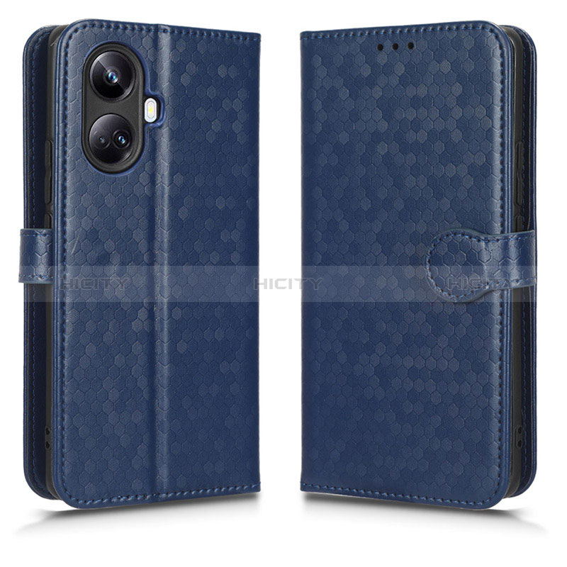 Funda de Cuero Cartera con Soporte Carcasa C01X para Realme 10 Pro+ Plus 5G Azul