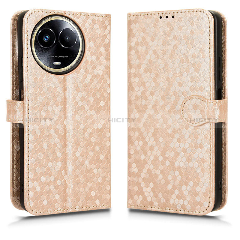 Funda de Cuero Cartera con Soporte Carcasa C01X para Realme 11X 5G Oro