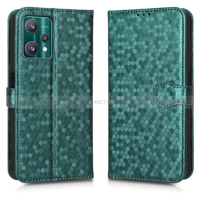 Funda de Cuero Cartera con Soporte Carcasa C01X para Realme 9 Pro 5G Verde