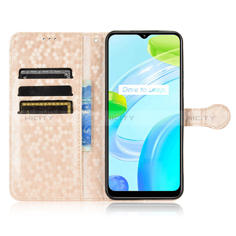 Funda de Cuero Cartera con Soporte Carcasa C01X para Realme Narzo 50i Prime