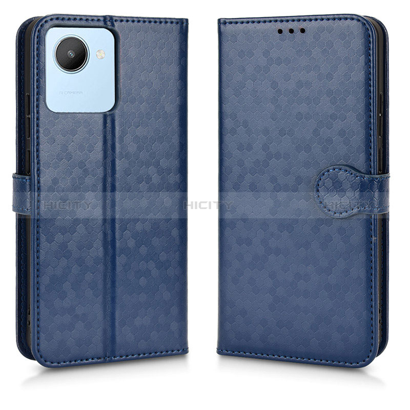 Funda de Cuero Cartera con Soporte Carcasa C01X para Realme Narzo 50i Prime Azul