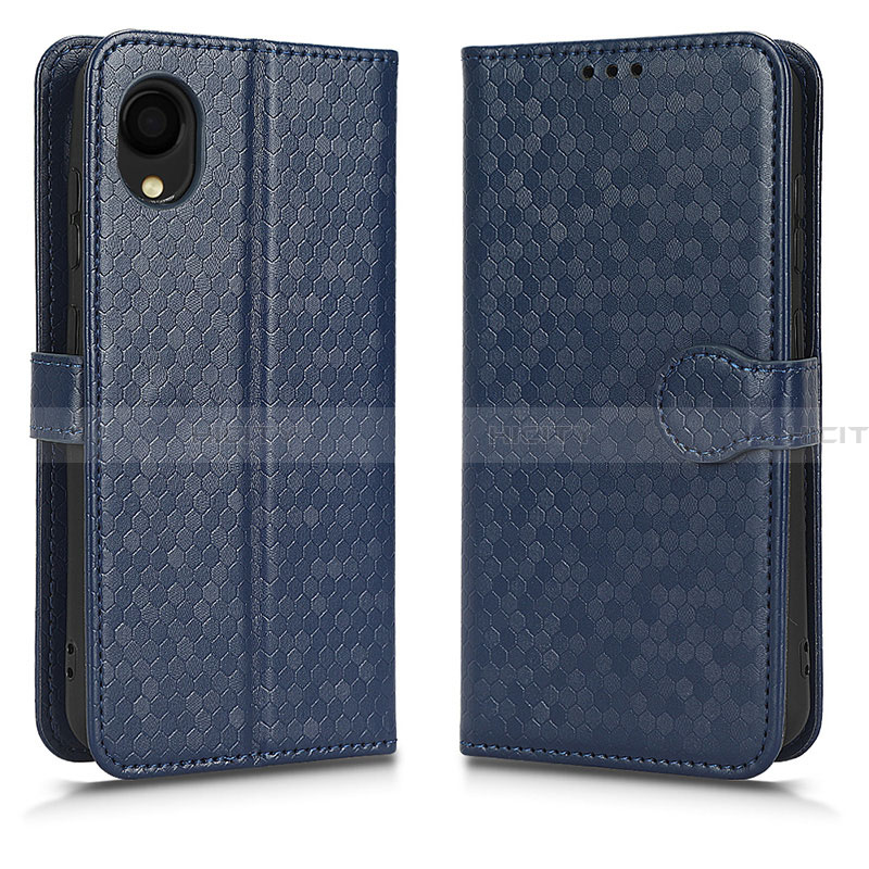 Funda de Cuero Cartera con Soporte Carcasa C01X para Samsung Galaxy A22 5G SC-56B Azul