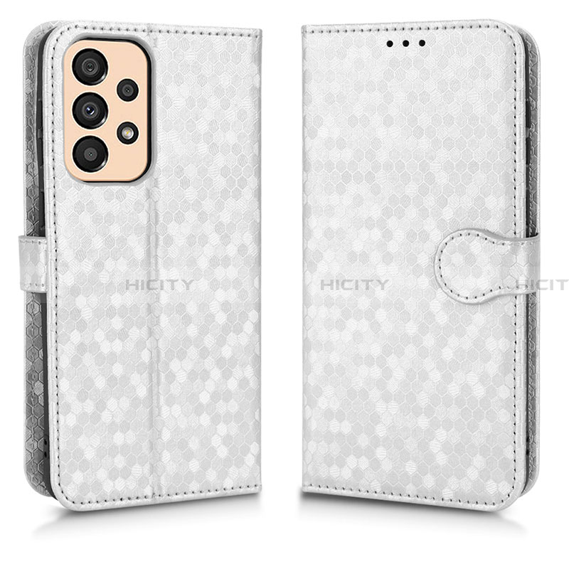 Funda de Cuero Cartera con Soporte Carcasa C01X para Samsung Galaxy A33 5G Plata