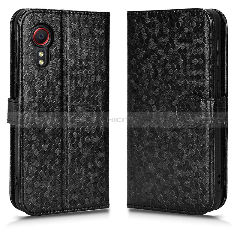 Funda de Cuero Cartera con Soporte Carcasa C01X para Samsung Galaxy XCover 5 SM-G525F Negro