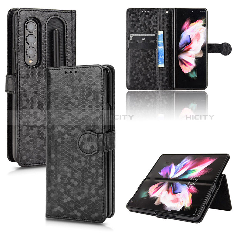 Funda de Cuero Cartera con Soporte Carcasa C01X para Samsung Galaxy Z Fold3 5G