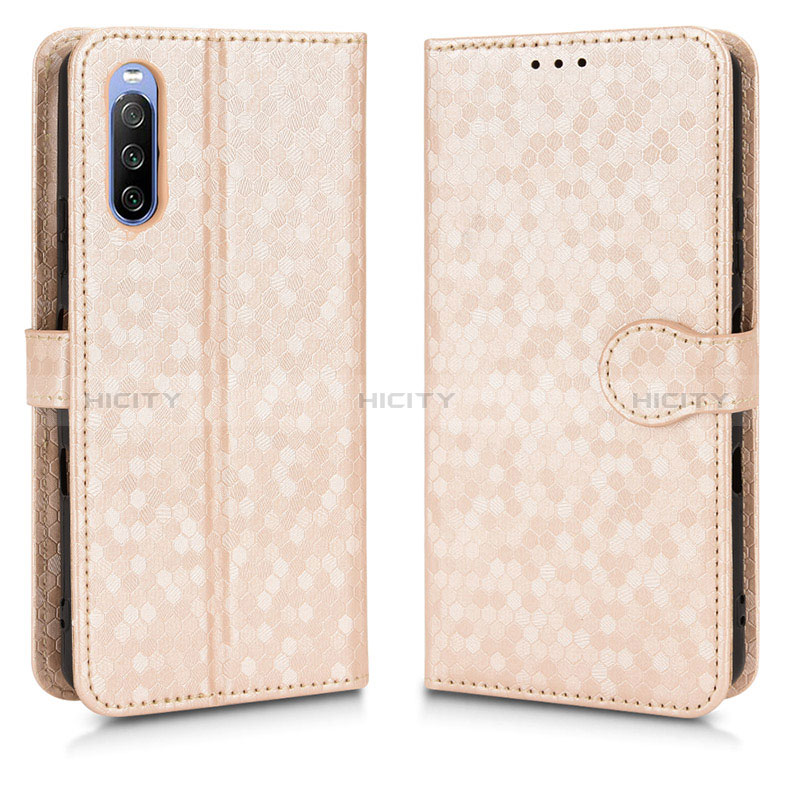 Funda de Cuero Cartera con Soporte Carcasa C01X para Sony Xperia 10 III Lite Oro