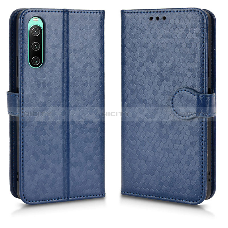 Funda de Cuero Cartera con Soporte Carcasa C01X para Sony Xperia 10 IV Azul