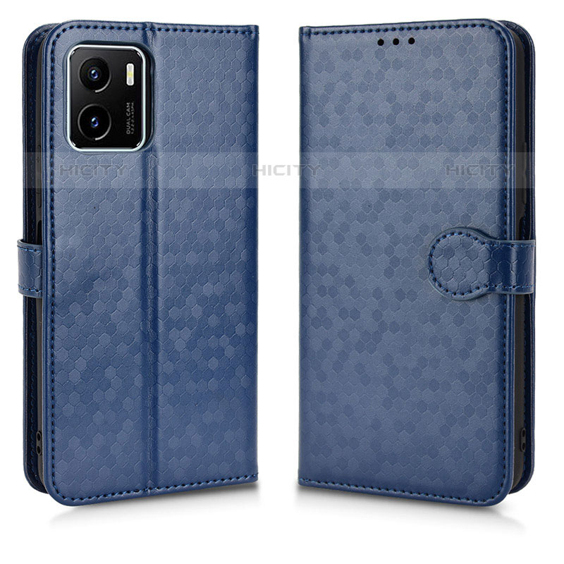 Funda de Cuero Cartera con Soporte Carcasa C01X para Vivo iQOO U5x Azul