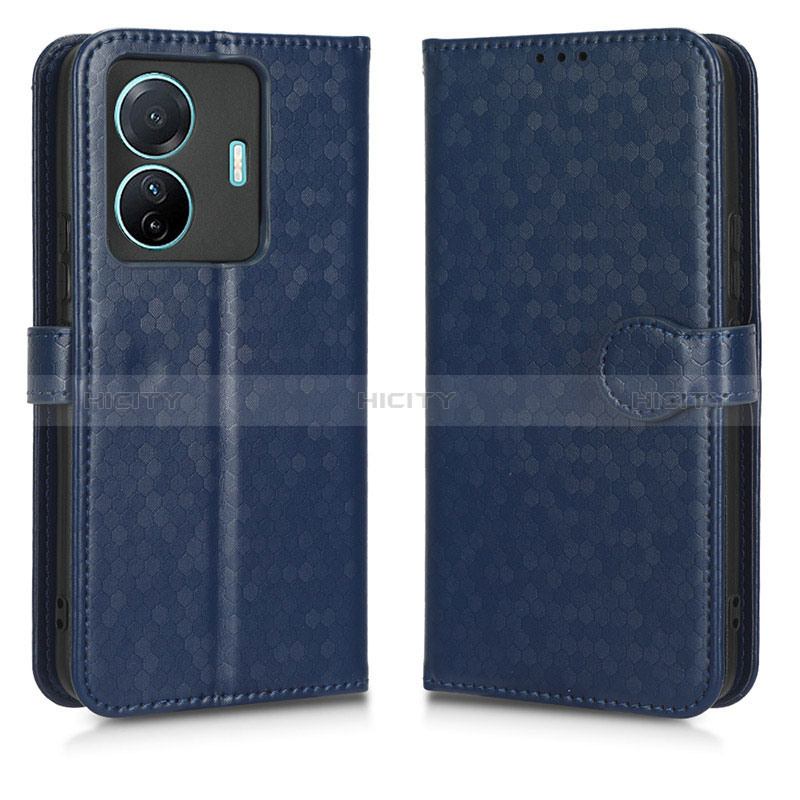 Funda de Cuero Cartera con Soporte Carcasa C01X para Vivo T1 5G Azul