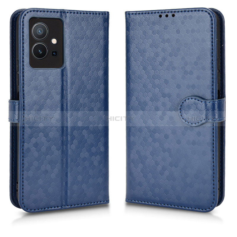 Funda de Cuero Cartera con Soporte Carcasa C01X para Vivo Y33e 5G Azul