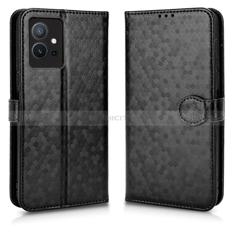 Funda de Cuero Cartera con Soporte Carcasa C01X para Vivo Y52t 5G Negro