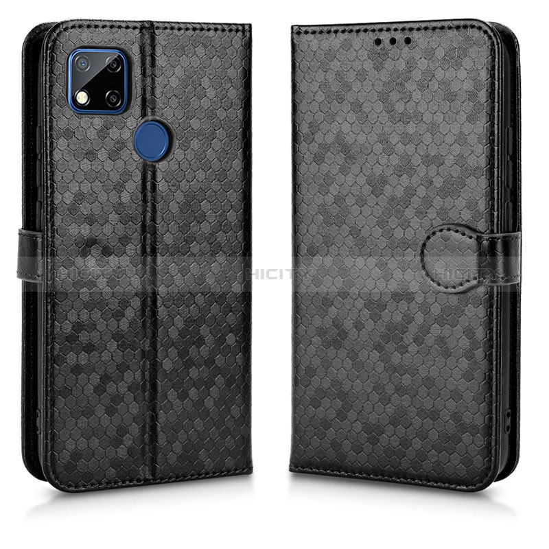 Funda de Cuero Cartera con Soporte Carcasa C01X para Xiaomi POCO C3 Negro