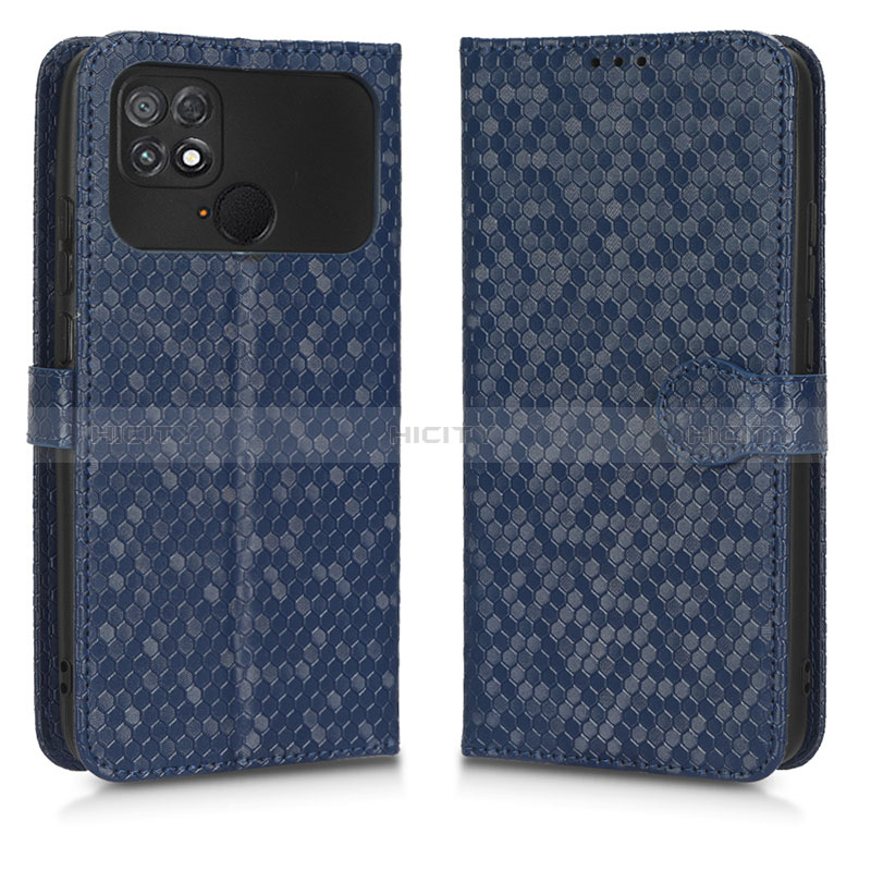 Funda de Cuero Cartera con Soporte Carcasa C01X para Xiaomi Poco C40 Azul