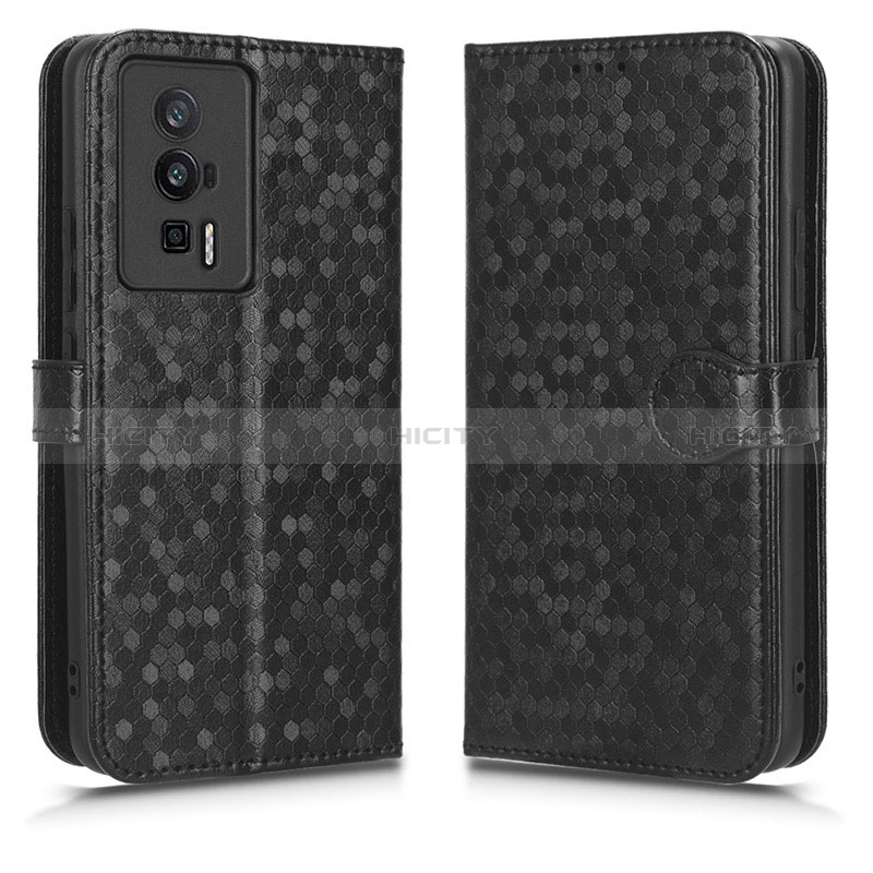 Funda de Cuero Cartera con Soporte Carcasa C01X para Xiaomi Poco F5 Pro 5G Negro