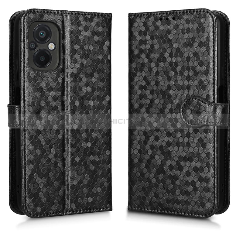 Funda de Cuero Cartera con Soporte Carcasa C01X para Xiaomi Poco M5 4G Negro