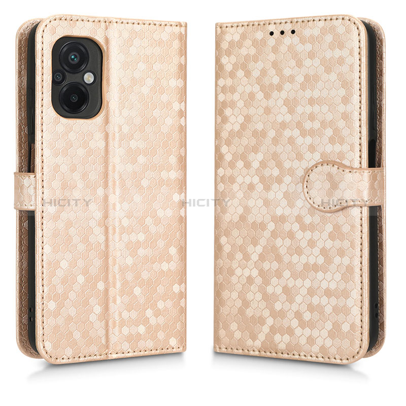 Funda de Cuero Cartera con Soporte Carcasa C01X para Xiaomi Poco M5 4G Oro