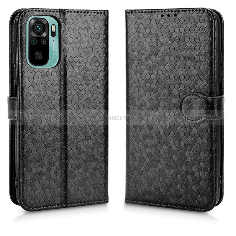 Funda de Cuero Cartera con Soporte Carcasa C01X para Xiaomi Poco M5S Negro