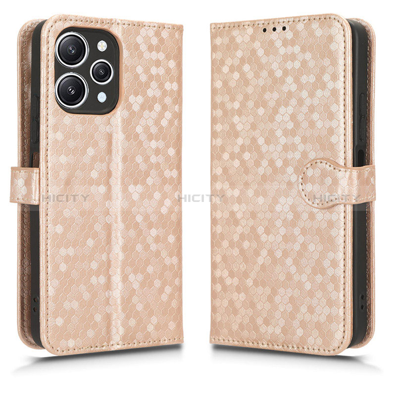 Funda de Cuero Cartera con Soporte Carcasa C01X para Xiaomi Redmi 12 4G Oro