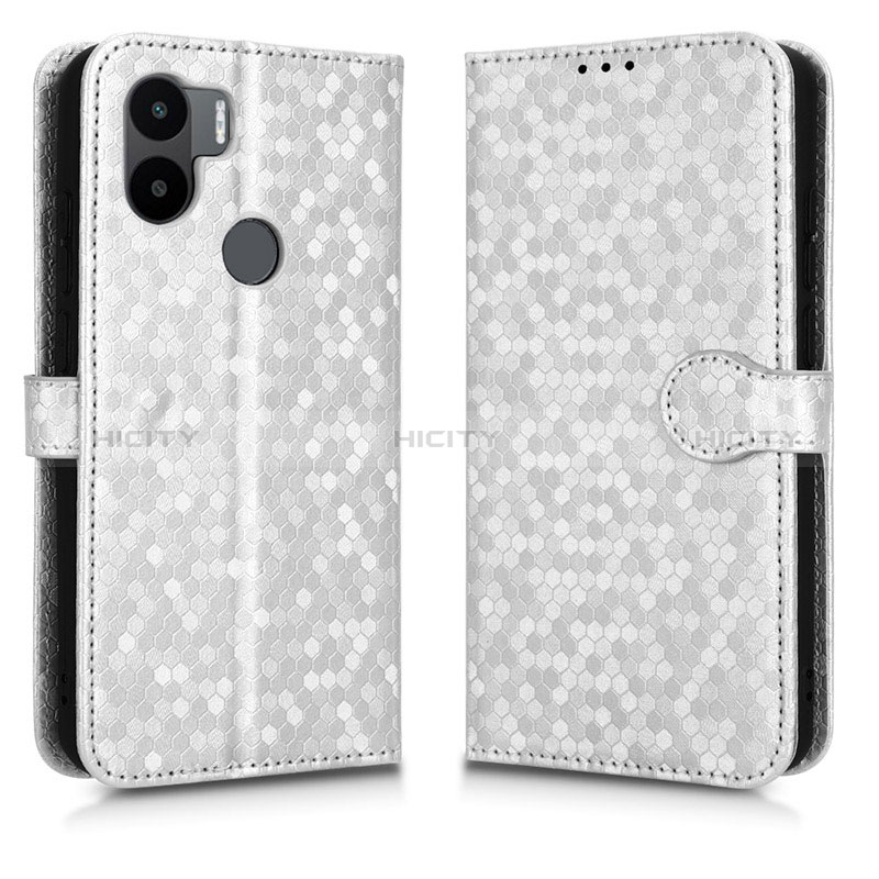 Funda de Cuero Cartera con Soporte Carcasa C01X para Xiaomi Redmi A1 Plus Plata