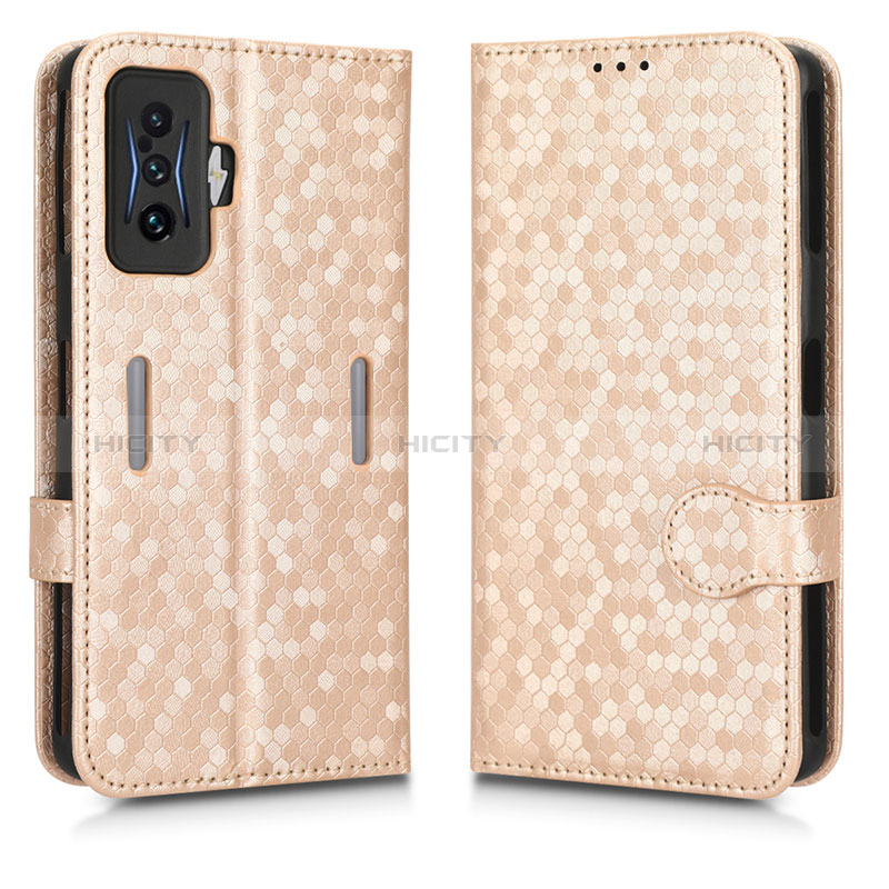 Funda de Cuero Cartera con Soporte Carcasa C01X para Xiaomi Redmi K50 Gaming 5G Oro