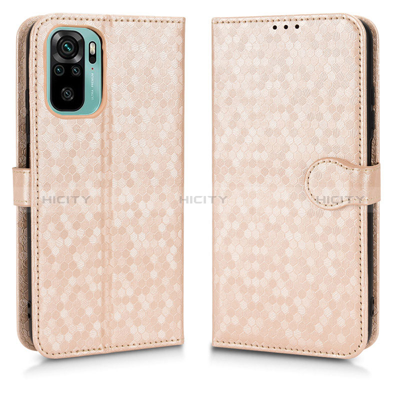 Funda de Cuero Cartera con Soporte Carcasa C01X para Xiaomi Redmi Note 10 4G Oro