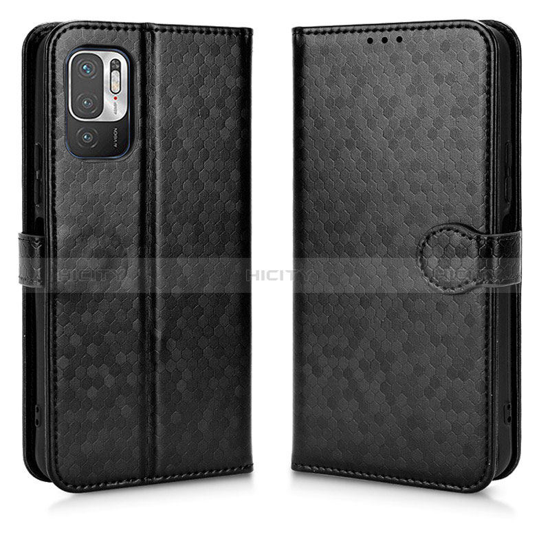 Funda de Cuero Cartera con Soporte Carcasa C01X para Xiaomi Redmi Note 10 JE 5G Negro