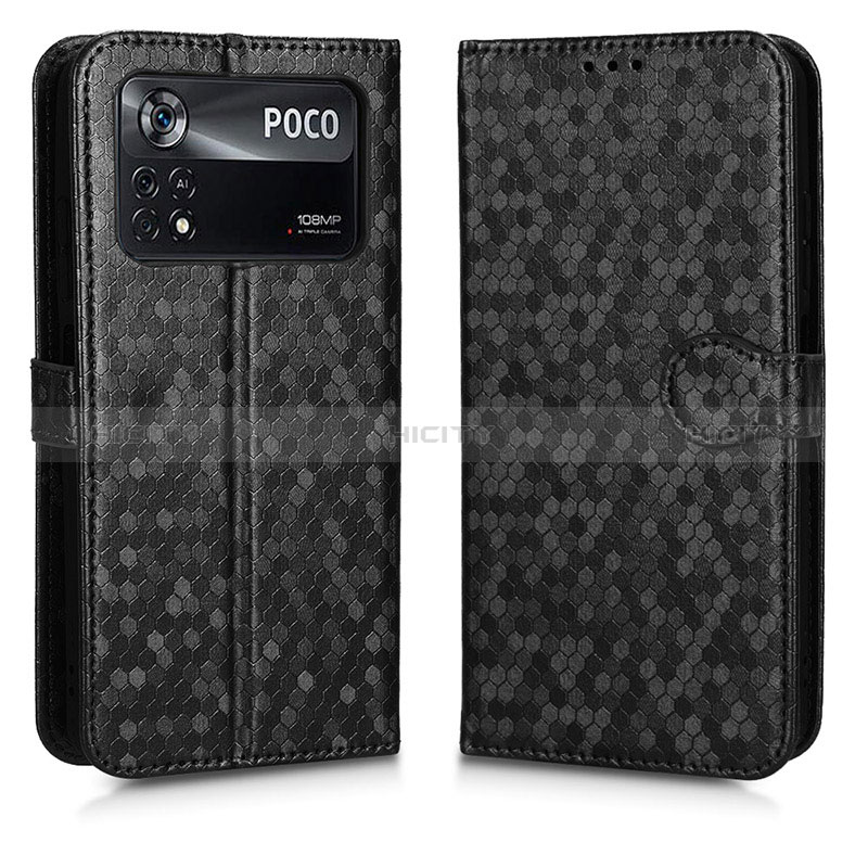 Funda de Cuero Cartera con Soporte Carcasa C01X para Xiaomi Redmi Note 11E Pro 5G Negro