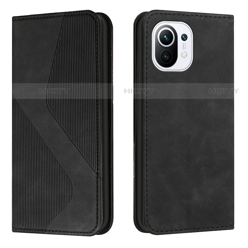 Funda de Cuero Cartera con Soporte Carcasa C02 para Xiaomi Mi 11 5G Negro