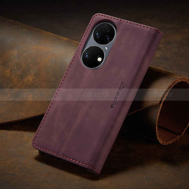 Funda de Cuero Cartera con Soporte Carcasa C02S para Huawei P50 Pro